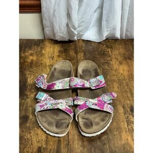 Birkenstock Birkis Franca Birko Flor Paisley Multi Strappy Sandals Size 40 US 9